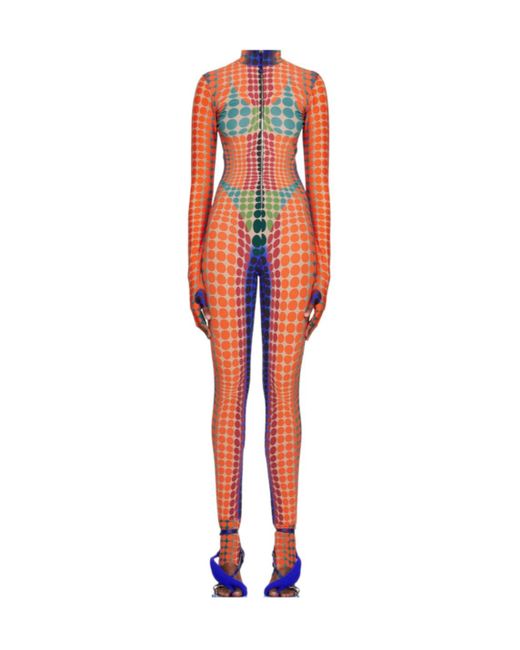 Jean Paul Gaultier Red Polka Dot Jumpsuit
