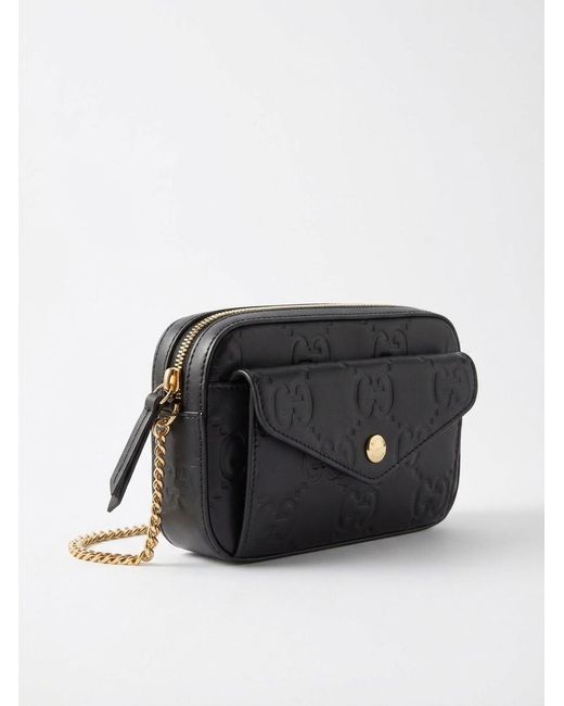 Gucci Black Gg Super Mini Shoulder Bag