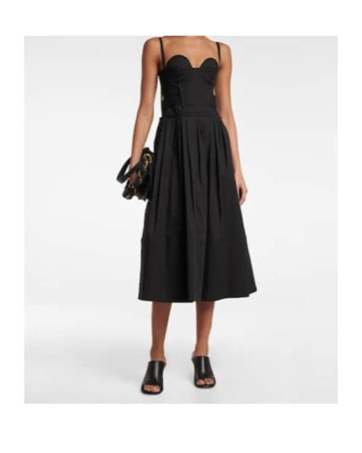 Proenza Schouler Black Cotton-Blend Midi Dress