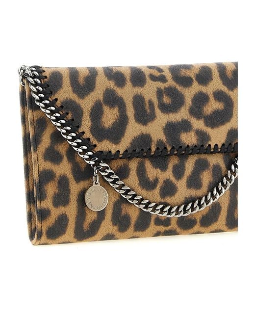 Stella McCartney Metallic Leopard-Printed Clutch Bag