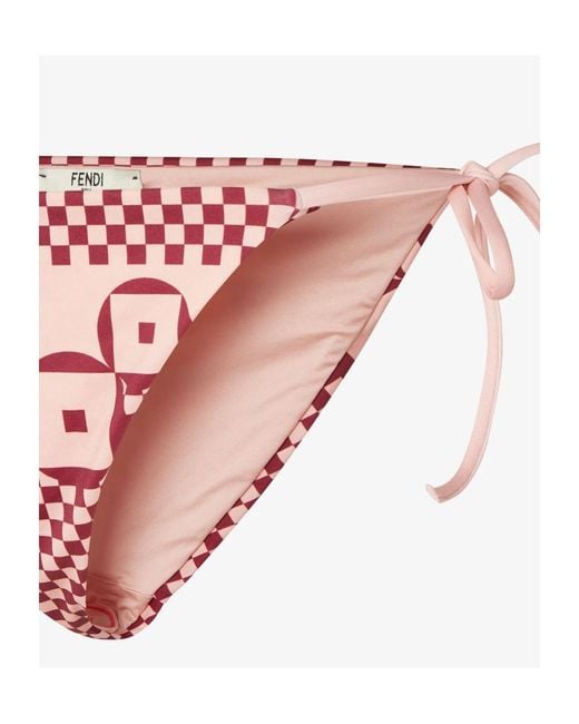 Fendi Pink Patchwork Print Bikini Bottoms