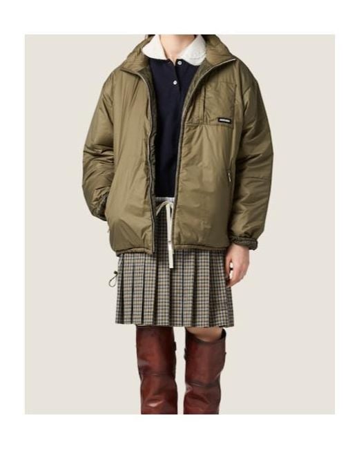 Miu Miu Green Medium-Weight Ripstop Down Jacket