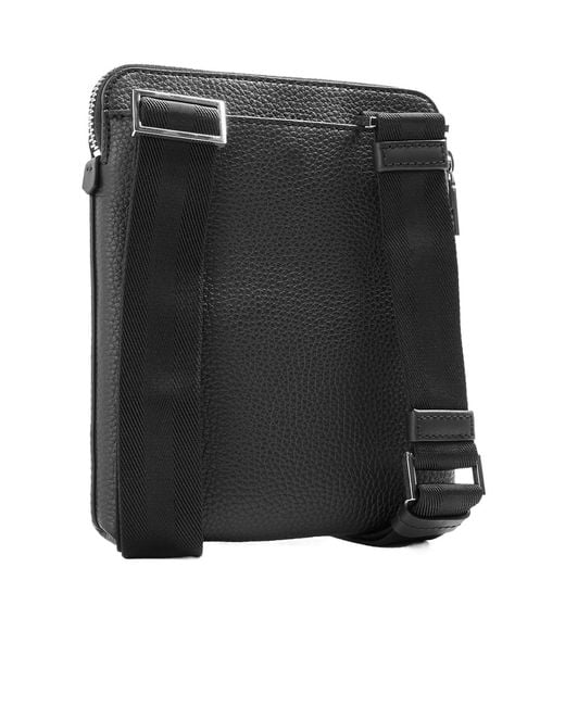 Boss Black Pebbledleather Vertical Pouch for men