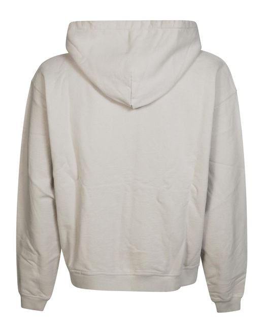 Represent Gray Script Logo Zip-Up Hoodie for men