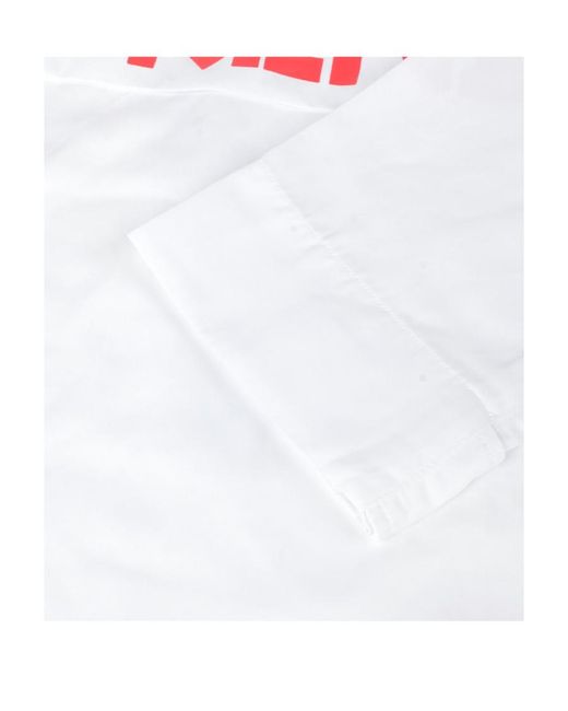 KENZO White Logo Printed Drawstring Hoodie for men