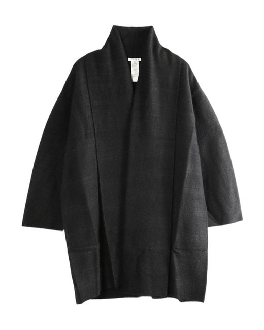 The Row Black Wide-Sleeve Coat
