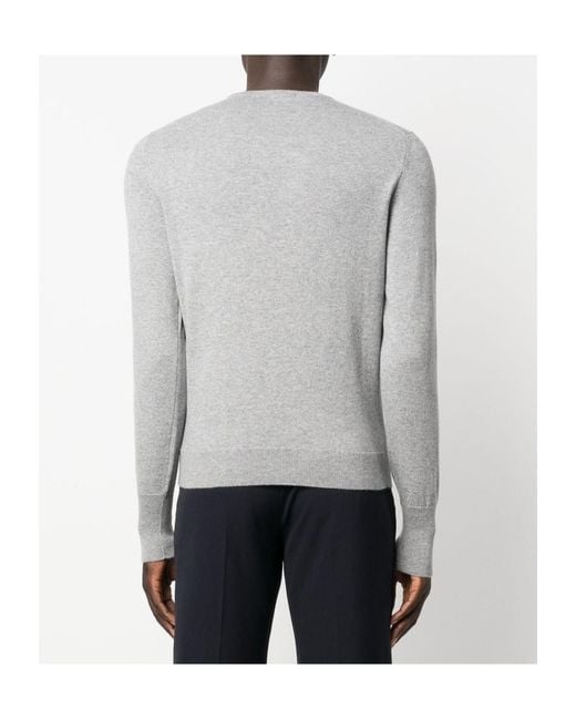 Drumohr Gray Crew-Neck Knitted Sweater for men