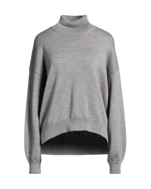Dolce & Gabbana Gray Knitted Turtleneck Sweater