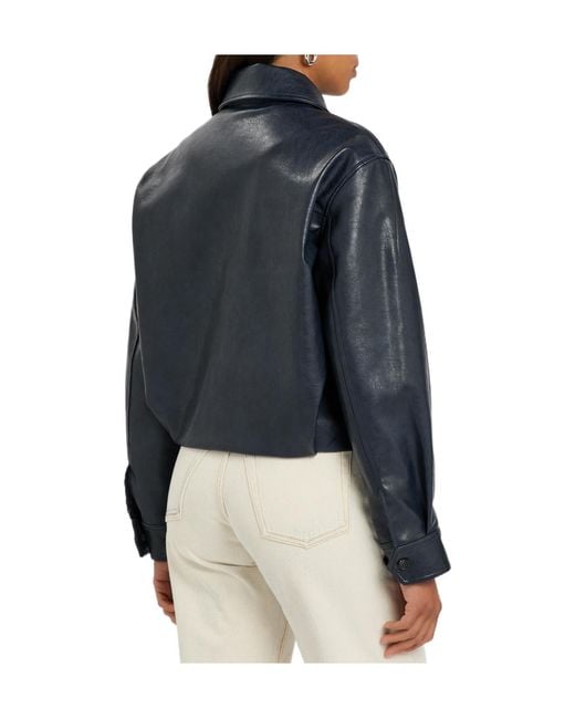Rag & Bone Blue Krista Faux Leather Jacket