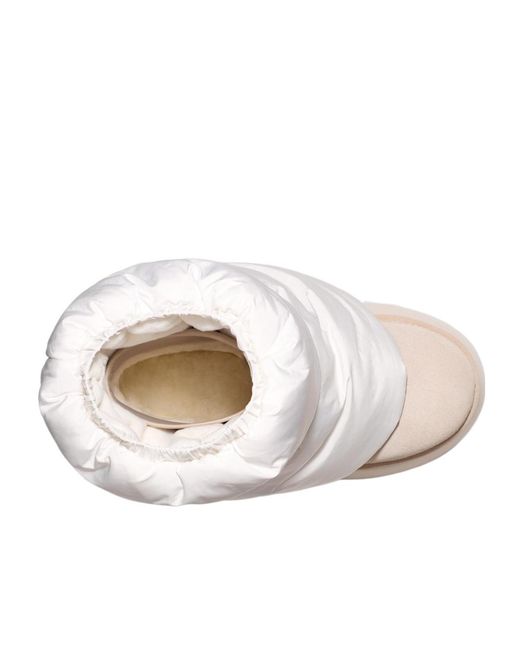 Ugg White Classic Mini Dipper Puffer Boots
