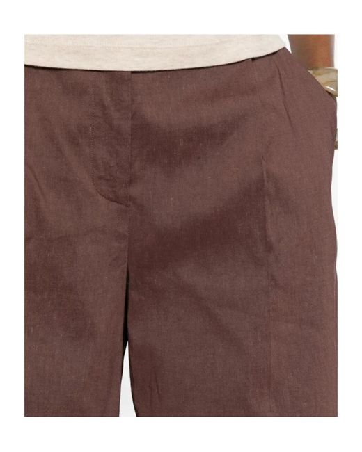 Pinko Brown Tailored Shorts