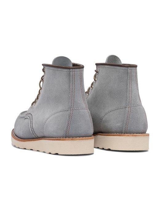Red Wing Gray Classic Moc Lace-Up Boots for men