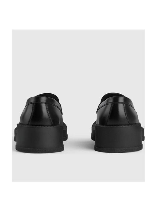 Gucci Black Interlocking G Loafers for men