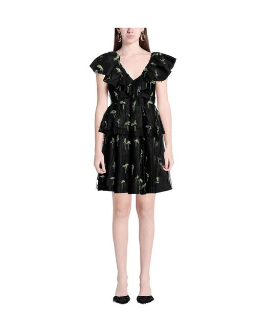 Ganni Black Mini Dress