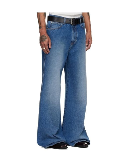 Lu'u Dan Blue Belt Loop Jeans for men