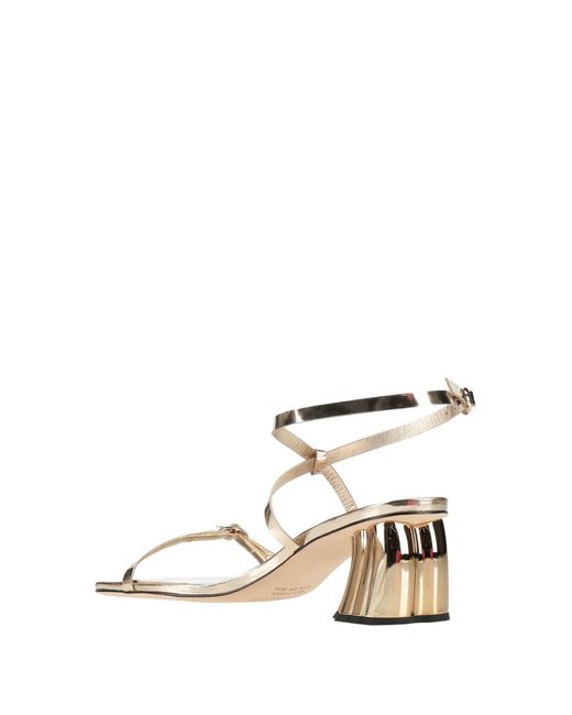 Farm Rio Natural Metallic Leather Sandals