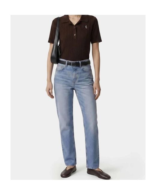 Sporty & Rich Black Short-Sleeved Polo Shirt
