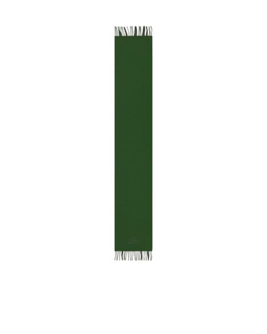 Vivienne Westwood Green Double-Sided Tassel Wool Scarf for men