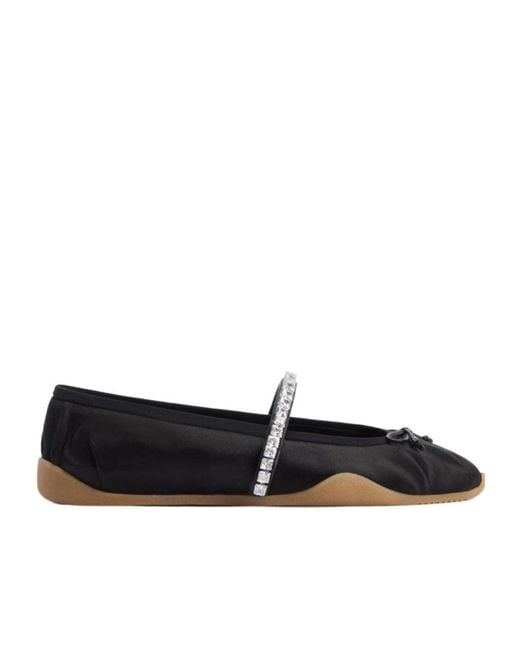 Giuseppe Zanotti Black Gz Top Strass Ballet Flats
