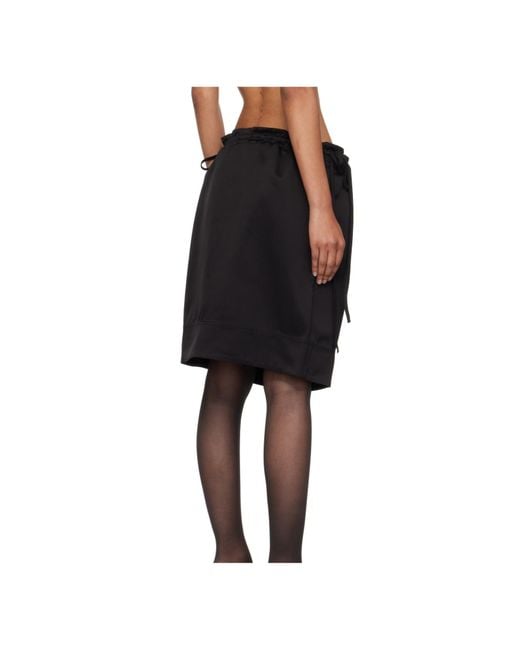 Totême Black Drawstring Mini Skirt