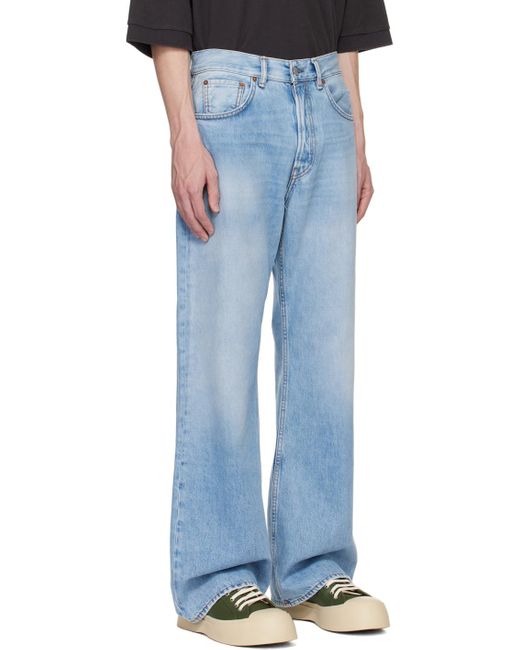 Acne Blue Loose Fit Jeans for men