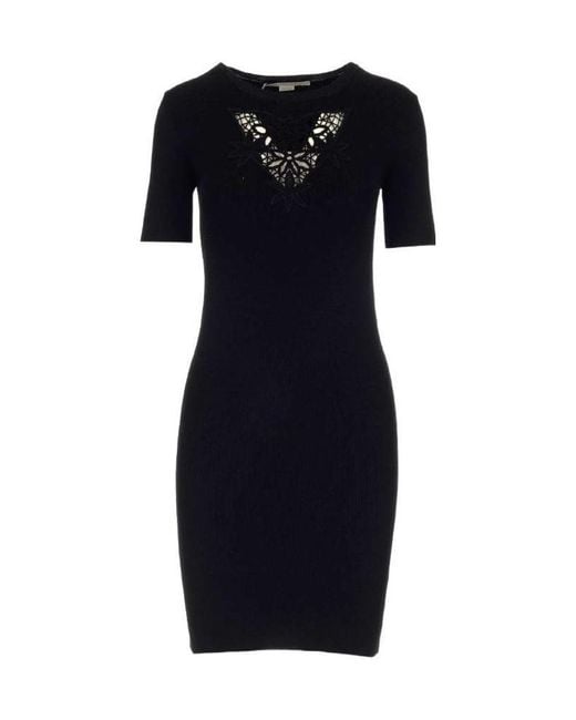 Stella McCartney Blue Embroidered Chest Mini Dress