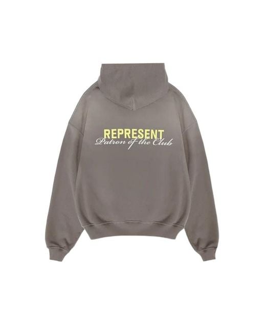 Represent Gray Hooded Sweater for men