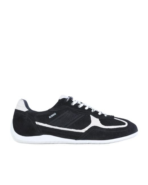 Alohas Black Contrast Panel Low-Top Sneakers