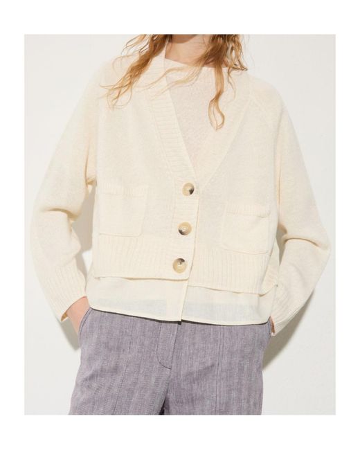 MAX&Co. Natural Linen Blend Knit Cardigan