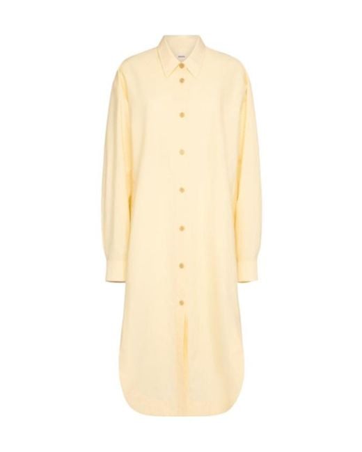 Khaite Natural Gloria Cotton Shirt Dress