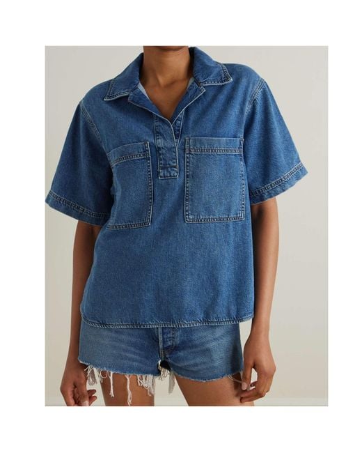 FRAME Blue Organic Denim Shirt