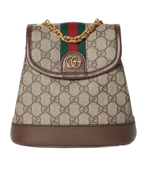 Gucci Brown Ophidia Mini Backpack