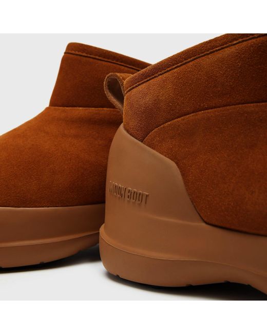 Moon Boot Brown Luna Low-Top Suede Boots