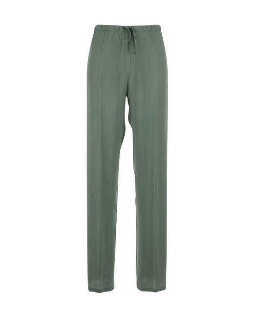 Semicouture Green Semi Couture Drawstring Regular-Fit Pants