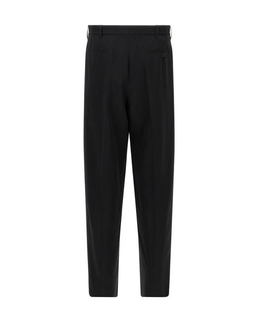 Marni Black Bicolour Side Bands Trousers for men