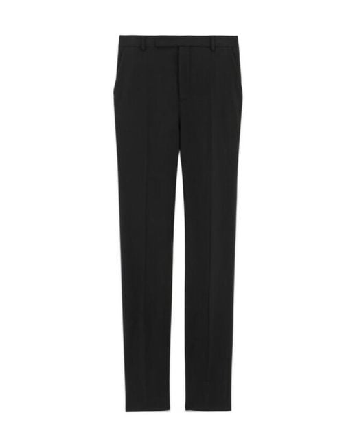 Saint Laurent Black High Waist Straight Leg Pants for men