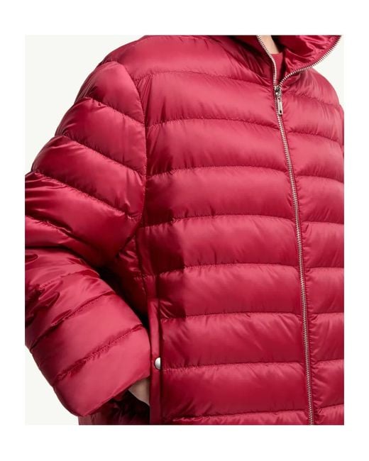 Moncler Red Moncler Rick Owens Ziplock Hooded Short Down Jacket for men