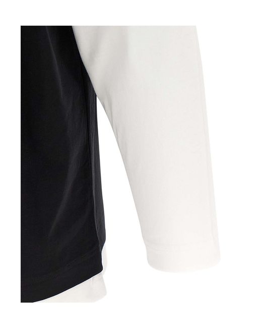 Moschino Black Double Layer 'Rebel' T-Shirt for men