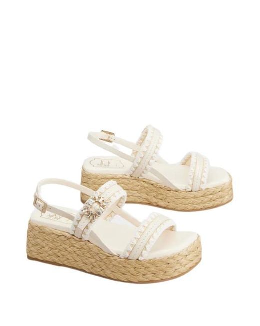 Roger Vivier White Wedge Crystal-Buckle Heeled Sandals