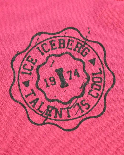 Iceberg Pink Logo Polo Shirt for men