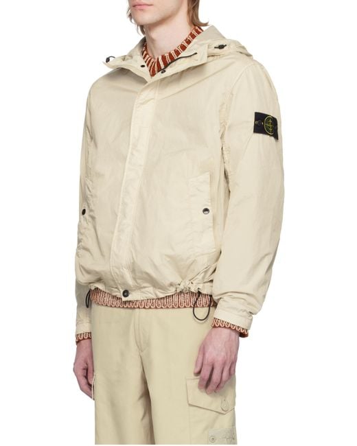 Stone Island Natural Compass Patch Hooded Jacket for men