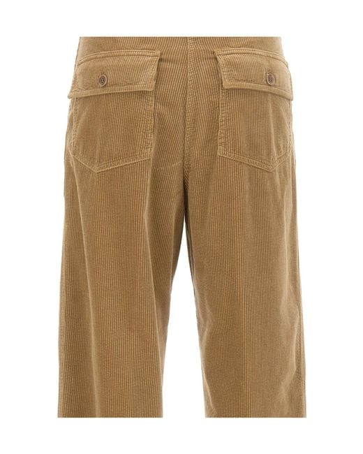 Aspesi Natural Straight-Leg Casual Trousers