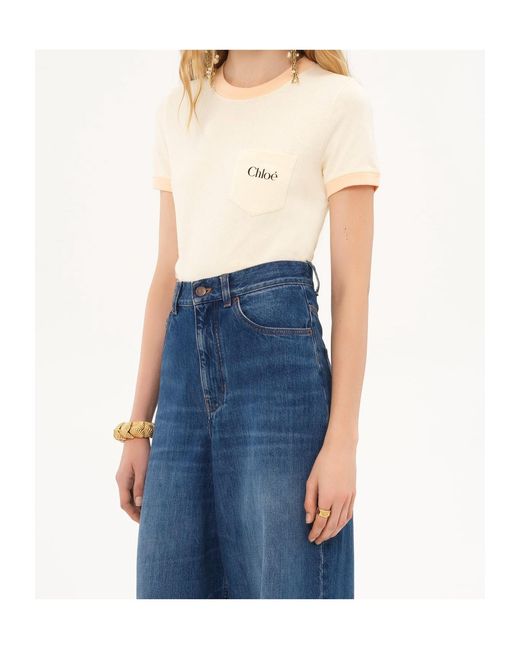 Chloé White Short-Sleeved T-Shirt