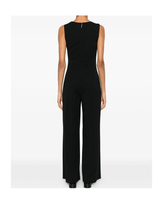 Calvin Klein Black Twist-Detail Sleeveless Jumpsuit