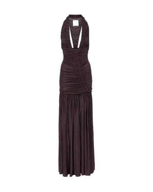 Christopher Esber Purple Pleated Backless Dress
