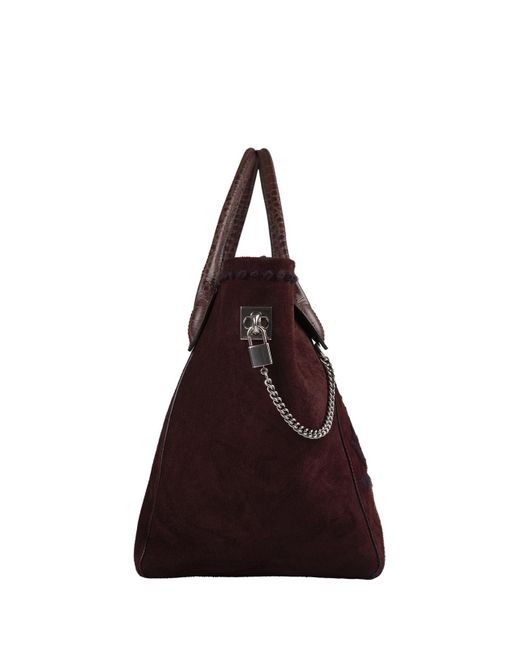 Ermanno Scervino Purple Double Handle Tote Bag