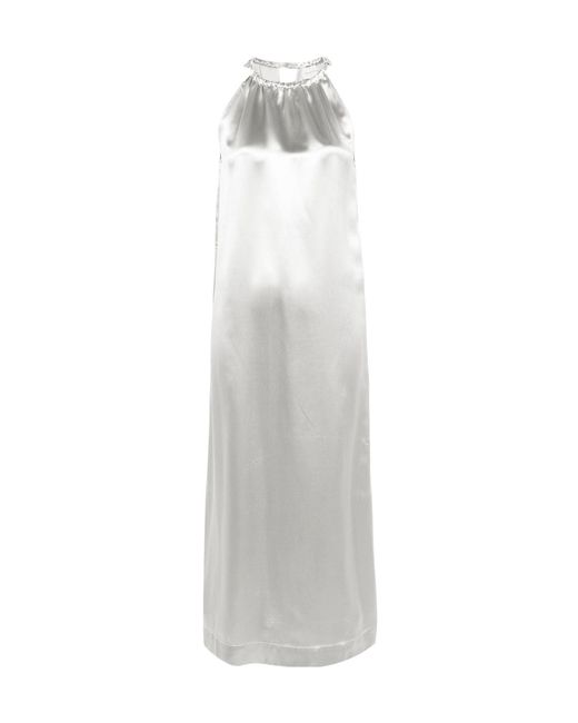 Loulou de Saison White Morene Metallic Maxi Dress