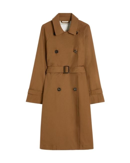 Max Mara Brown The Cube Double-Breasted Belted Coat