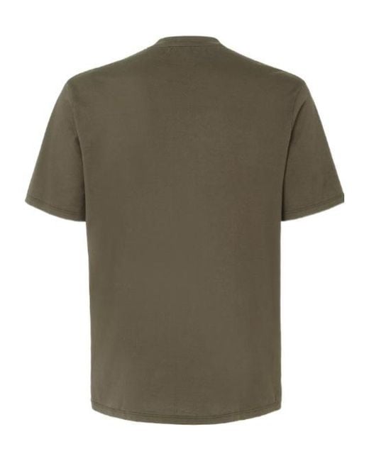 Fendi Green Logo-Print Cotton T-Shirt for men