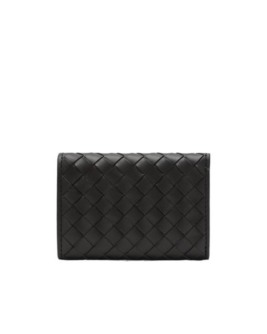 Bottega Veneta Black Fondente Trifold Wallet for men